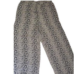 Women's Summer Pants Suzelle Size 8 Made in Hong Kong Rayon/Acetate w/pockets
